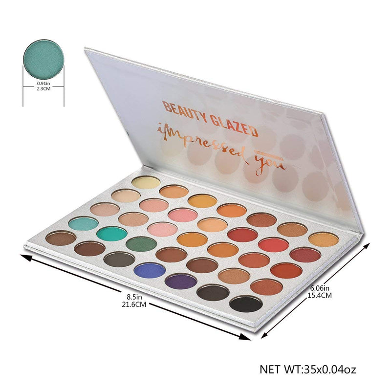 [Australia] - Eyeshadow Palette Matte Eyeshadow Pallet Pigmented Shades Makeup Palette Set Shimmer Foils Eye Makeup Long Lasting Palette of Shades 35 Colors Waterproof and Sweatproof 