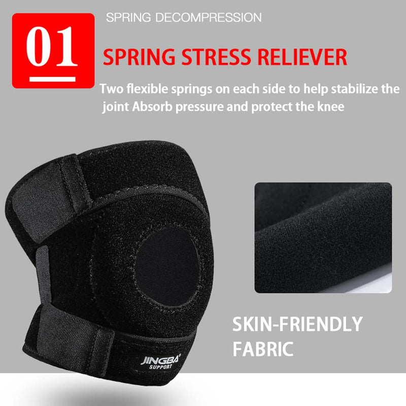 [Australia] - JINGBA Knee Brace ,Adjustable Knee Support Wrap for Knee Pain, Arthritis, ACL,MCL,Joint Pain Relief,Meniscus Tear,Sports.One size fit most people. 