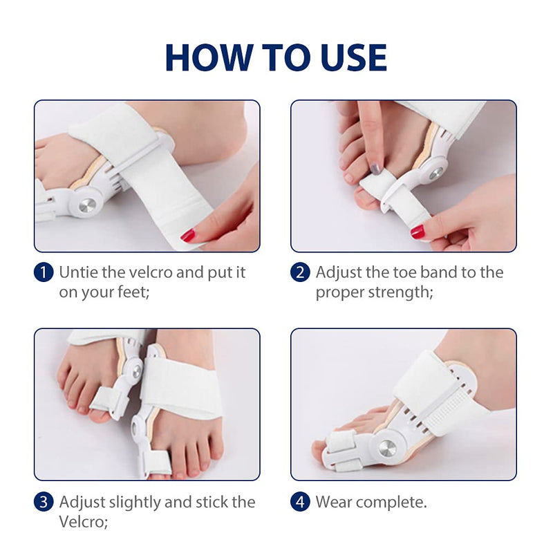 [Australia] - JLK-ZHOU Bunion Corrector, Bunion Splints and Bunion Relief for Hallux Valgus, Hammer Big Toe Joint Straightener, Adjustable Bunion Splint Protector Sleeves Kit For Women and Men,3 pcs(By Day and Night) 