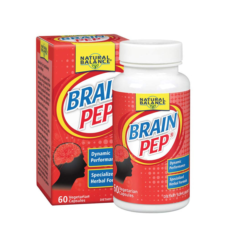 [Australia] - Natural Balance Brain Pep | Brain Function Supplement with Ginkgo Biloba, Kola Nut | Helps Support Improved Memory, Focus & Mental Clarity | 60 Capsules 