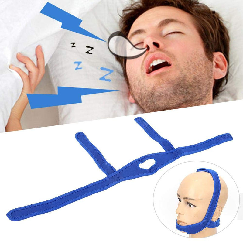 [Australia] - Vbestlife Anti-snore Strap, Adjustable Anti Snoring Chin Strap Snore Reduction Sleep Aids Devices Chin Strap Blue 