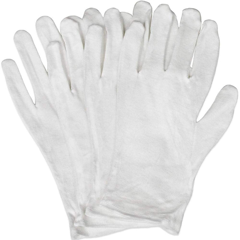 [Australia] - TEEROVA 2 Pairs Premium Cotton Cosmetic Moisturizing Natural Therapy Gloves for Dry Hands Healing and Beauty (White) 
