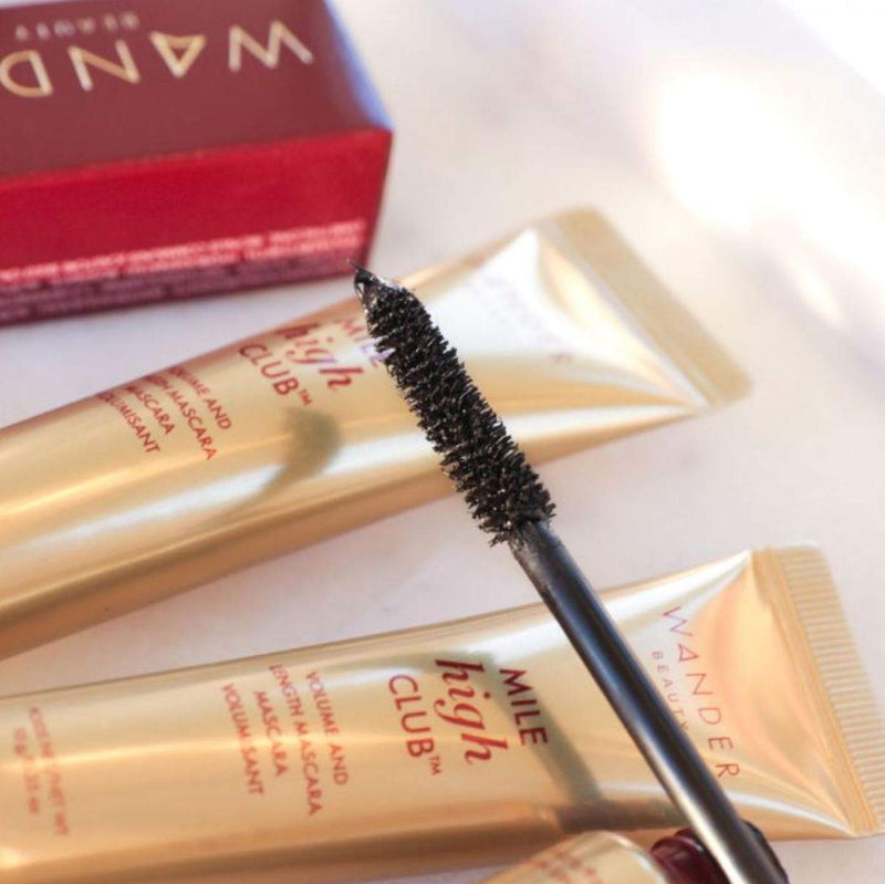 [Australia] - Mascara Black Volume and Length | WANDER BEAUTY MILE HIGH CLUB MASCARA | Intense Black Mascara - Lengthening Mascara, Cruelty Free Mascara, Clump-Free, Flake-Free Formula, Volumizing Mascara 1 Pack 