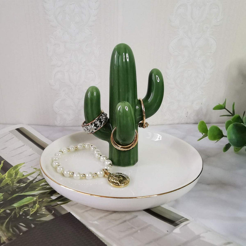 [Australia] - AUTOARK Cactus Ring Holder Jewelry Tray,Desktop Jewelry Display Organizer,Office & Home Decor,Wedding Birthday,AJ-206 