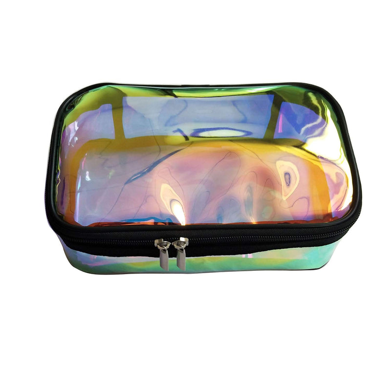 [Australia] - iridescent cosmetic bag travel toiletry bag holographic makeup bag travel makeup kit organizer pouch bag 