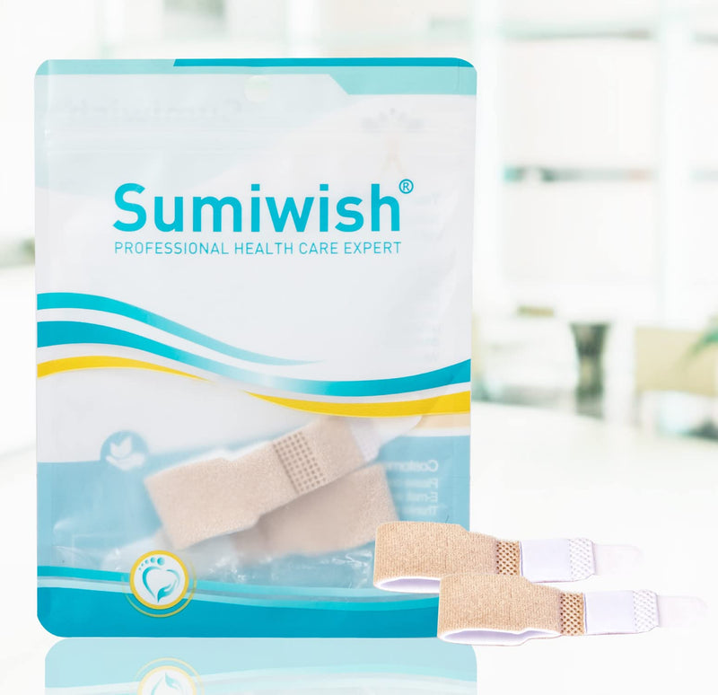 [Australia] - Sumiwish 12 Packs of Toe Wraps, Toe Straightener Bandages, Toe Splints for Overlapping Toe, Broken-Crooked-Claw-Overlapping-Bent Toe Tapes Brace Cushioned for Men and Women 12pcs Beige Free Size 