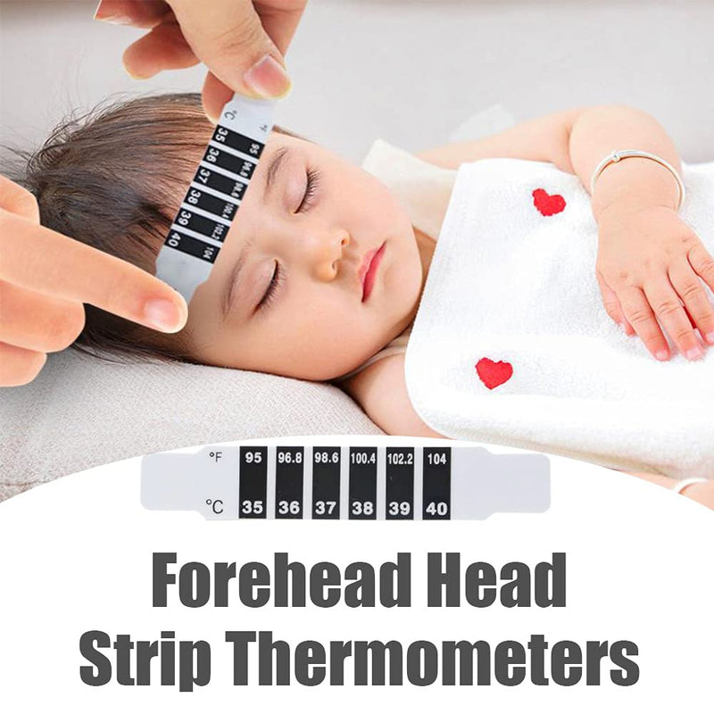 [Australia] - 15 Pcs Forehead Head Strip Thermometers Indicator Forehead Strips Liquid Crystal Display for Adults, Children, Elderly.The Easiest Temperature Thermometer to Use 