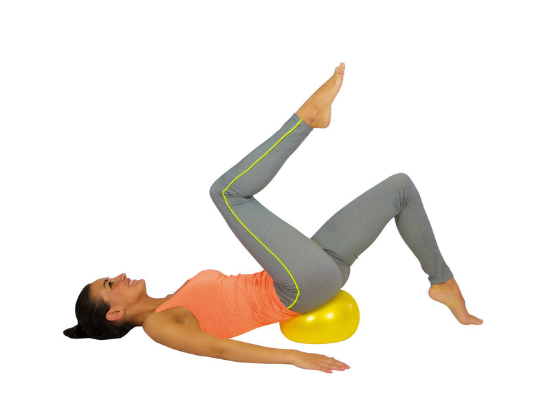 [Australia] - Soft Pilates Ball 23cm - Inflatable Ball with exercise guide - Use for Pilates, Yoga and Light Resistance Exercises (Home Gym & Gym Equipment) Blue 