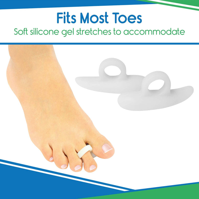 [Australia] - ViveSole Hammer Toe Straightener Pads (Pair) - Corrector for Curled, Crooked, Curved, Overlapping, Clubbed, Claw, Mallet Curling Toes Relief - Right and Left Hammertoe Gel Support Crest Cushion 