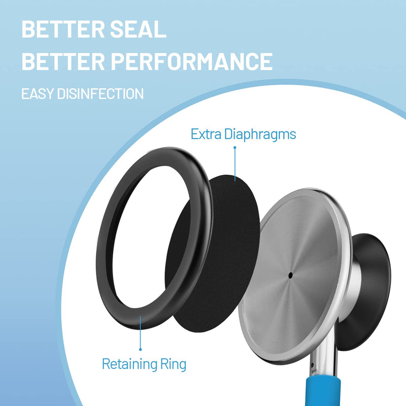 [Australia] - Dual Head Stethoscope for Medical and Home by FriCARE, Classic Lightweight Design, Stethoscope for Adult, Gift for Nurses, Doctors, Medical Students, 28 inch (Sky Blue) Sky Blue 