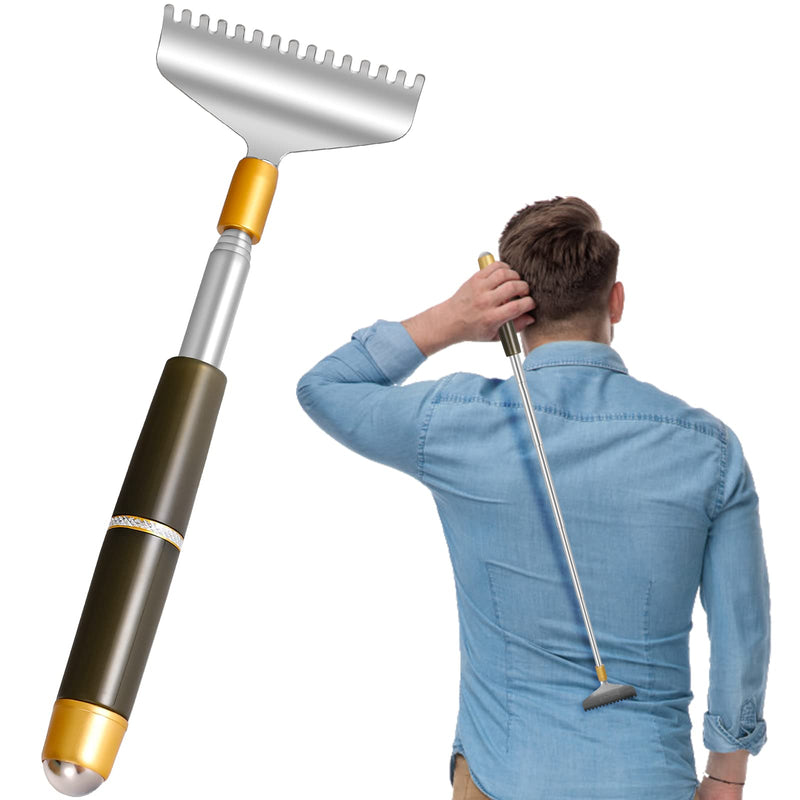 [Australia] - Large Back Scratcher Extendable for Women Men Adults, Wider Claw/Anti-Slip Handle/Roller Ball, Azymi Portable Sturdy Hand Head Body Scratcher Massager large claw 