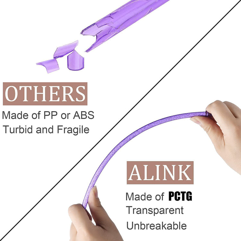 [Australia] - ALINK 12-Pack Glitter Reusable Clear Straws, 11" Long Hard Tumbler Drinking Straws with Cleaning Brush (10 Colors) 