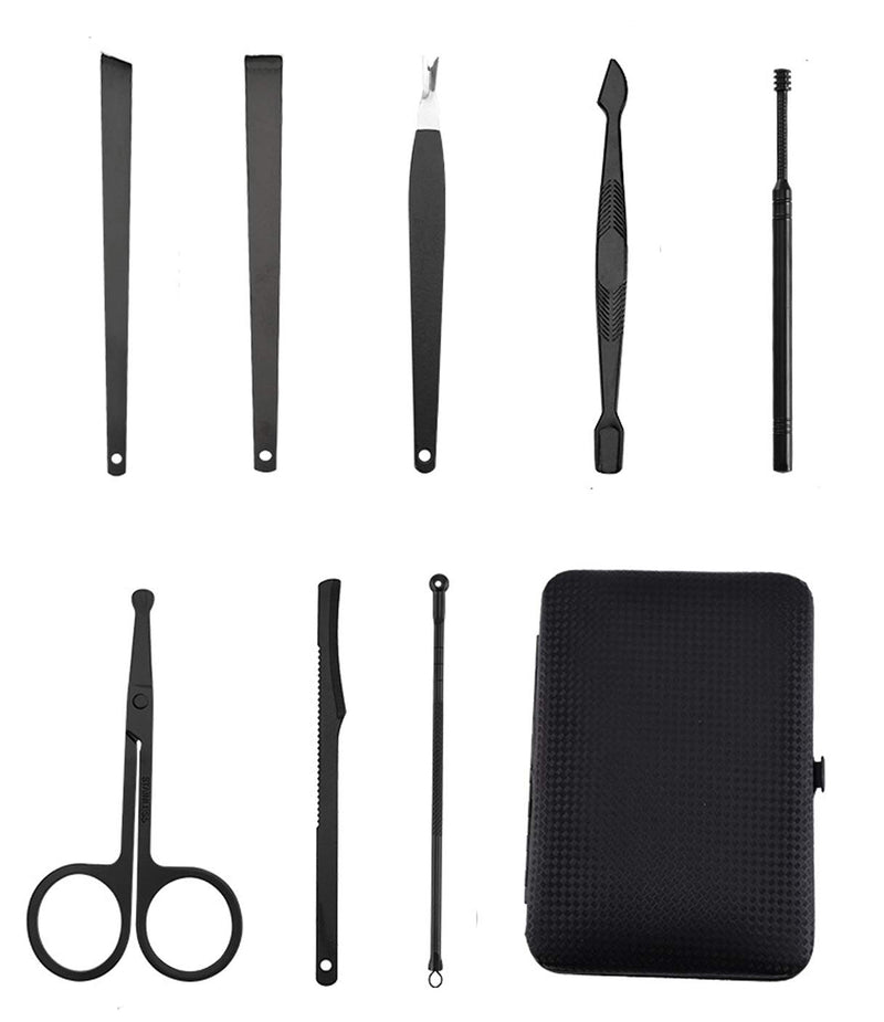 [Australia] - Manicure Set-18 In 1 Stainless Steel Nail Care Set-Professional Ingrown Toenail Clipper Grooming Tool-Pedicure Kit with Toe Nail Cutter-Thick Nail Scissors Toiletries with Cuticle Trimmer Black&Red 18 In 1 