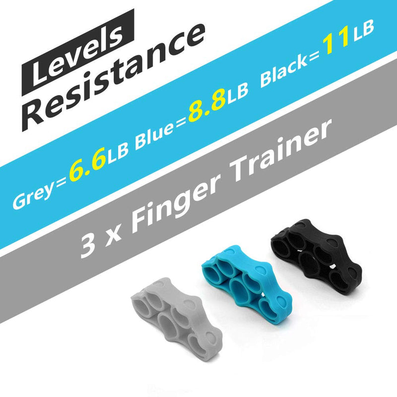 [Australia] - ZANPOON Finger Workout Stretcher Exerciser, Guitar Finger Strengtheners and Rock Climbing Trainer, 3 Different Levels 