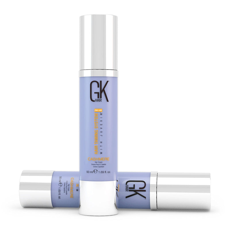 [Australia] - GK HAIR Global Keratin Leave in Cashmere Hair Smoothing and Styling Cream (1.69 Fl Oz/50ml) Argan Oil for Anti-Frizz Sleek Shine and Hydrates Dry Damaged and Unmanageable Hair Repair 50 ml (Pack of 1) 