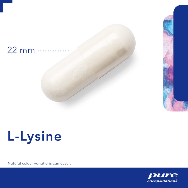 [Australia] - Pure Encapsulations - L-Lysine 500mg - Hypoallergenic Essential Amino Acid Supplement - 90 Vegetarian Capsules 90 Count (Pack of 1) 