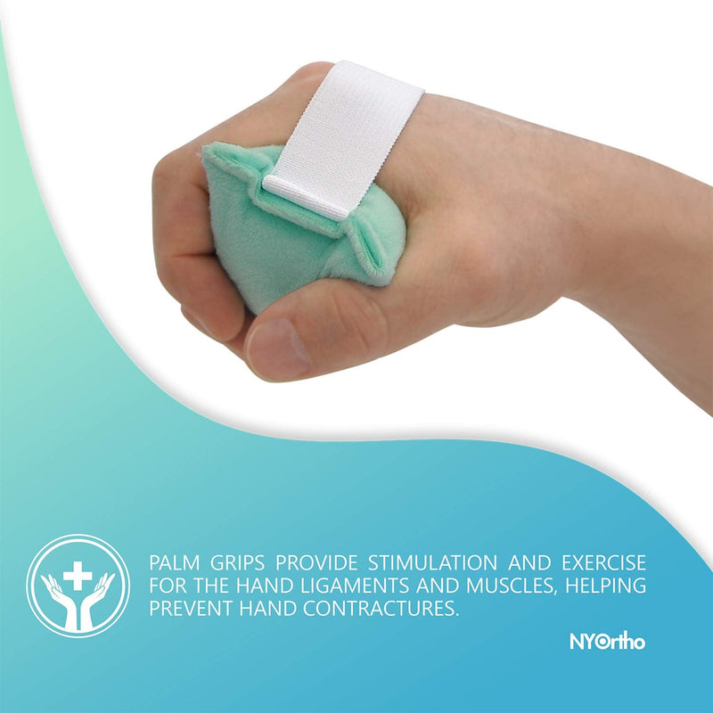 [Australia] - NYOrtho Pair of Palm Grips Hand Contracture Cushions with Elastic Band - Sweat Resistant Machine Washable Palm Protector Regular 2 - Pack 