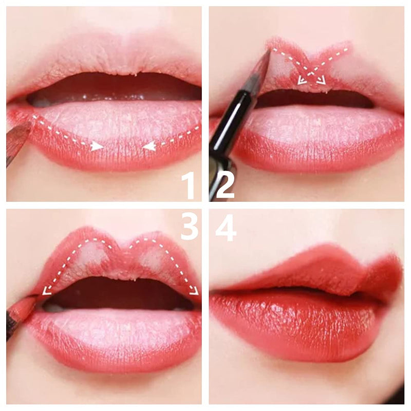 [Australia] - 2 Pcs Lip Gloss Brush Lipstick Lip Makeup Brush Lip Brushes Retractable for Women Girls Makeup Tools 
