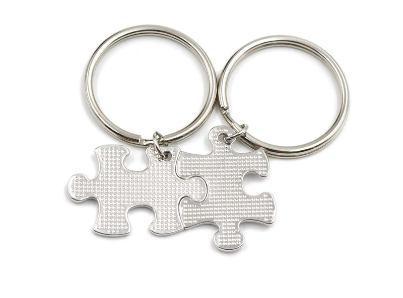 [Australia] - Charm.L Grace 2Pcs You are My Person Necklace Keychains Puzzle Piece Necklaces Set 2pcs P-keychains 