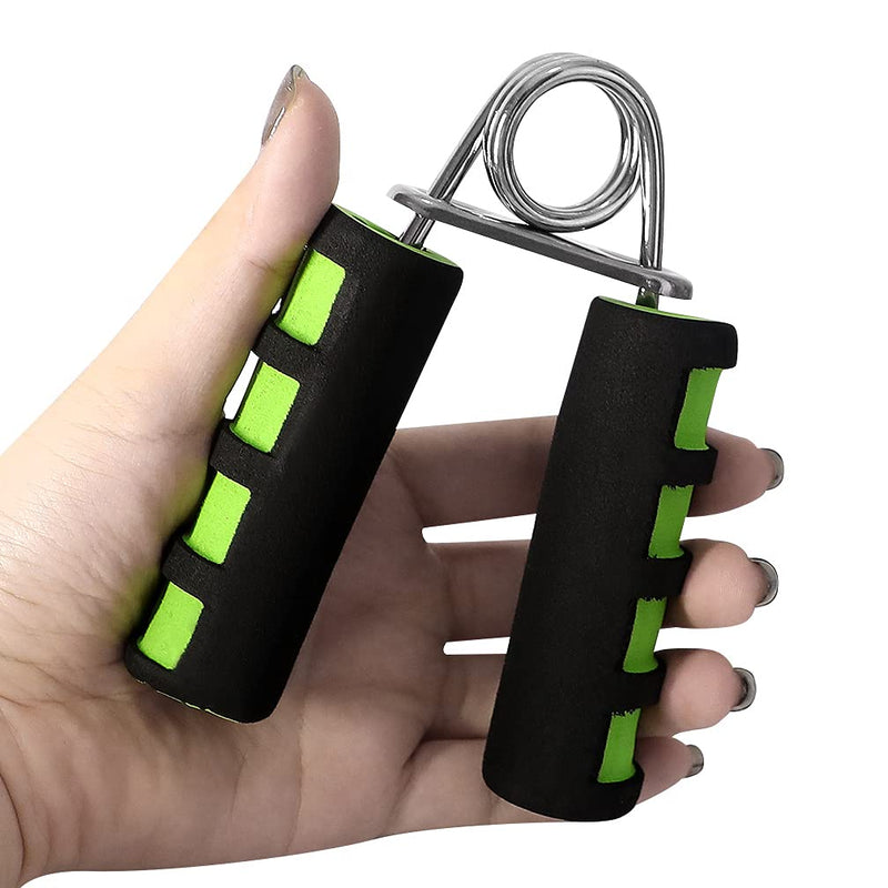 [Australia] - Maveek A shape Foam Handle Hand Grips Gripper Arm Muscle Builder Wrist Resistance Strengthener Black/Green 