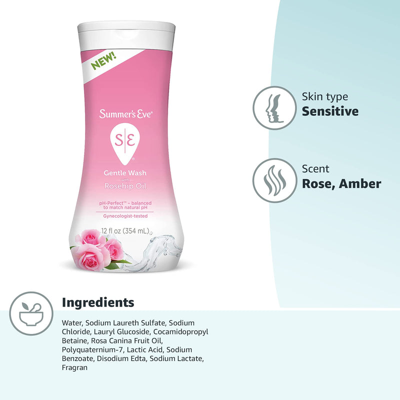[Australia] - Summer's Eve Gentle Wash with Rosehip Oil, 12 Fl Oz 