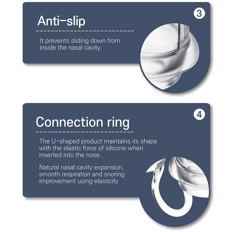 [Australia] - YES BREATH2 Anti Snoring Nose Clip, Effective Stop Snoring Devices Solution for Men Women, Snore Stopper Better Sleep, 4 Count(S, M, L, XL) in a Pack (Adult Size) Adult Size 
