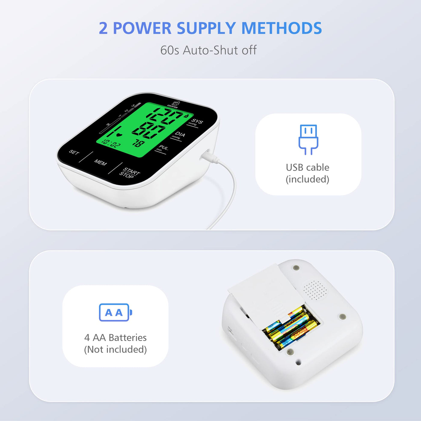 Blood Pressure Monitor - Wrist Accurate Automatic High Blood Pressure  Monitors Portable LCD Screen Irregular Heartbeat Monitor with Storage Case  and Adjustable Cuff Powered by Battery - Black