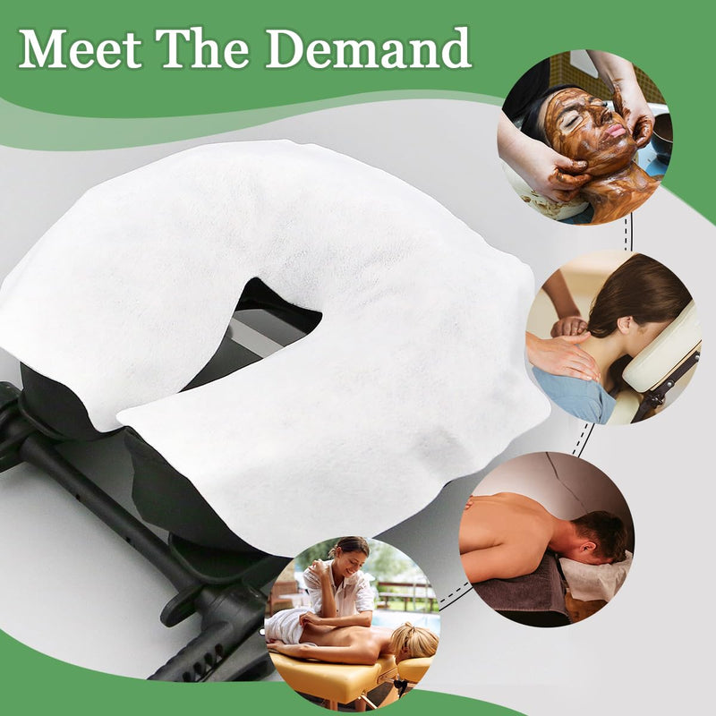 [Australia] - Disposable Face Cradle Covers, Luriseminger 100pcs Massage Face Covers Disposable Face Rest Covers Non-Woven Head Cradle Covers- 14.17 x 10.6 inches/ 36 x 27cm (100) 100 