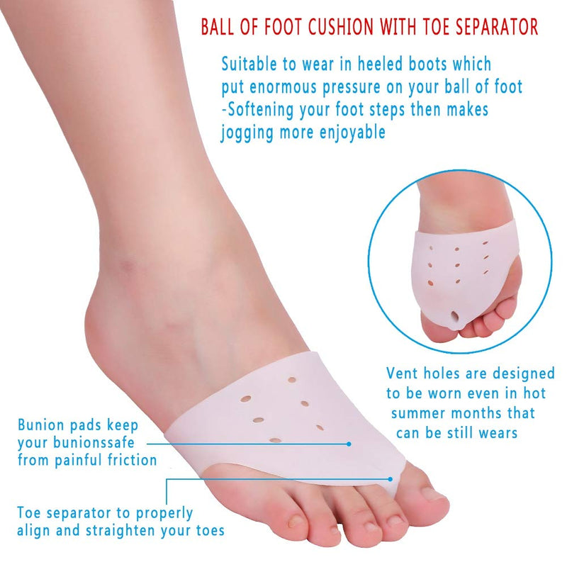 [Australia] - 9Pairs Bunion Corrector & Relief Kit Bunion Valgus Splints Protect Sleeves Toe Separators Corrector Pain Relief Toe Alignment Spreaders Separators Straightener 