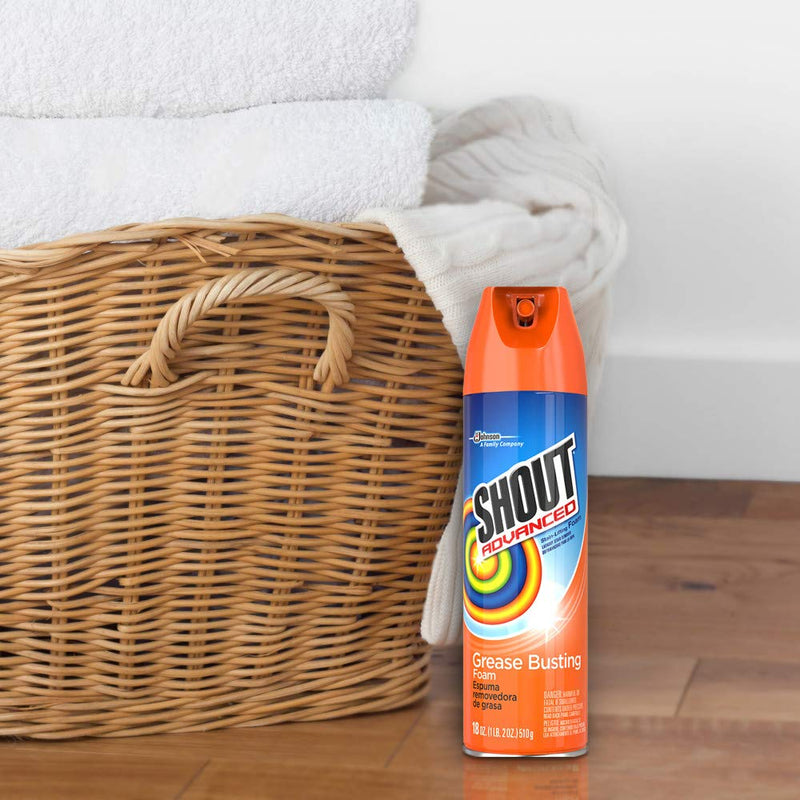 [Australia] - Shout Advanced Foaming Grease and Oil Laundry Stain Remover for Clothes, 18 oz 