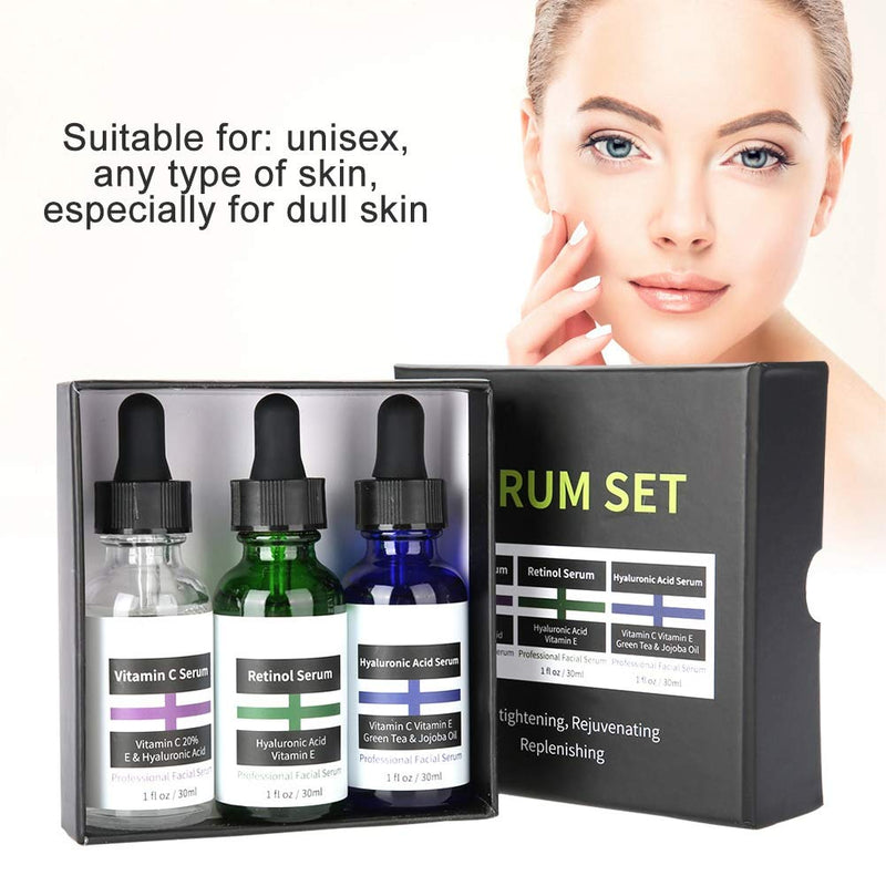 [Australia] - Rotekt 3pcs/set 30ml Anti Aging Anti- wrinkle Vitamin C Retinol Hyaluronic Acid Serum Skin Care 