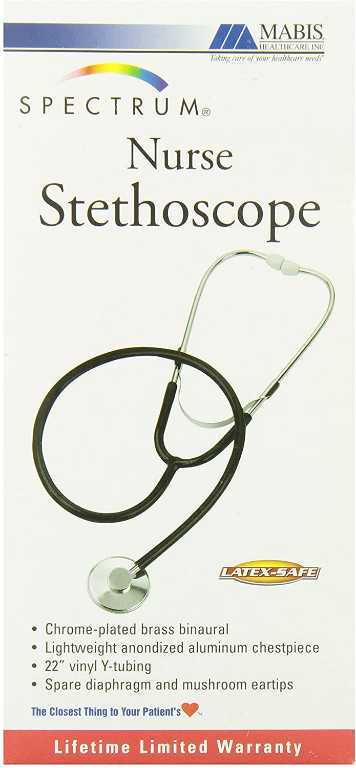 [Australia] - MABIS Spectrum Series Lightweight Nurse Stethoscope, Blue, 30 Inch 