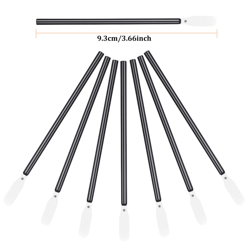 [Australia] - 200 Pieces Foam Swab Cleaning Swab Foam Tips Sponge Stick for Inkjet Printer Print Head Camera Optical Lens Optical Equipment (Black,9.3 cm) 9.3 cm Black 