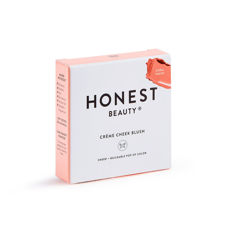[Australia] - Honest Beauty Crème Cheek Blush Buildable Blendable Blush Paraben Free Talc Free Dermatologist Tested Cruelty Free 0 oz, Coral Peach: Bright Warm Peach, 0.1 Ounce 0.10 Ounce 