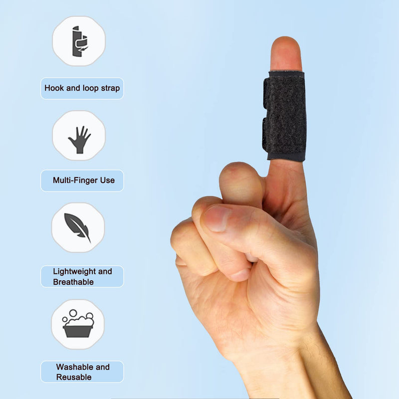 [Australia] - VHOMORE Finger Splint Finger Sleeves Protectors, Adjustable Trigger Finger Splints Thumb Splint Brace for Finger Support Compression Finger Tape for Relieving Joint Pain Arthritis Sport Injury - M Medium 