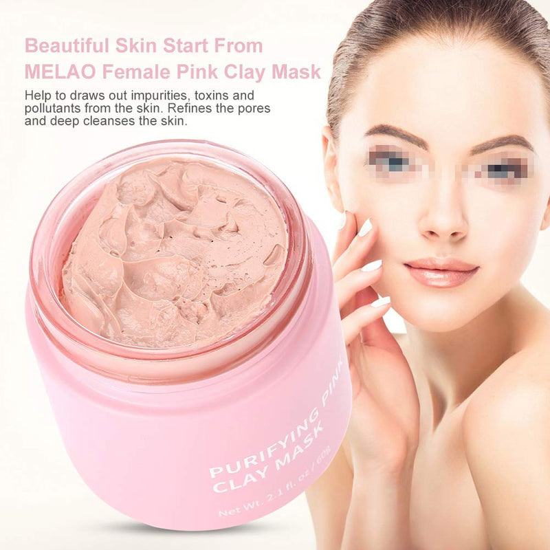 [Australia] - Yuyte Pink Clay Mask Washing Face Mud Mask Nourishing Whitening Anti-Wrinkle Skin Care Masks 