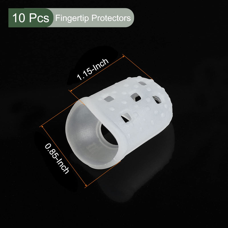 [Australia] - YOKIVE 10 Pcs Fingertip Protector Silicone Fingertip Covers | Protect Fingers, Great for Playing Guitar, Sewing, Cutting (Transparent, 29mm/1.15-inch) 