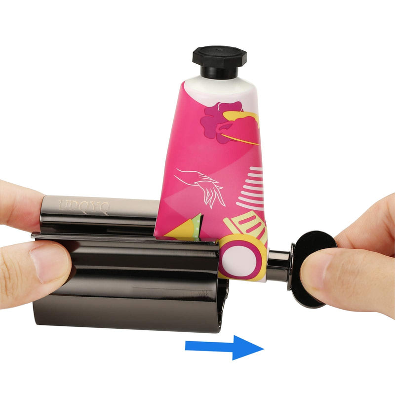 [Australia] - Toothpaste Squeezer - Metal Tube Squeezer Stainless Steel Tube Wringer UDQYQ Toothpaste seat Holder Stand (2 Pack) Black 
