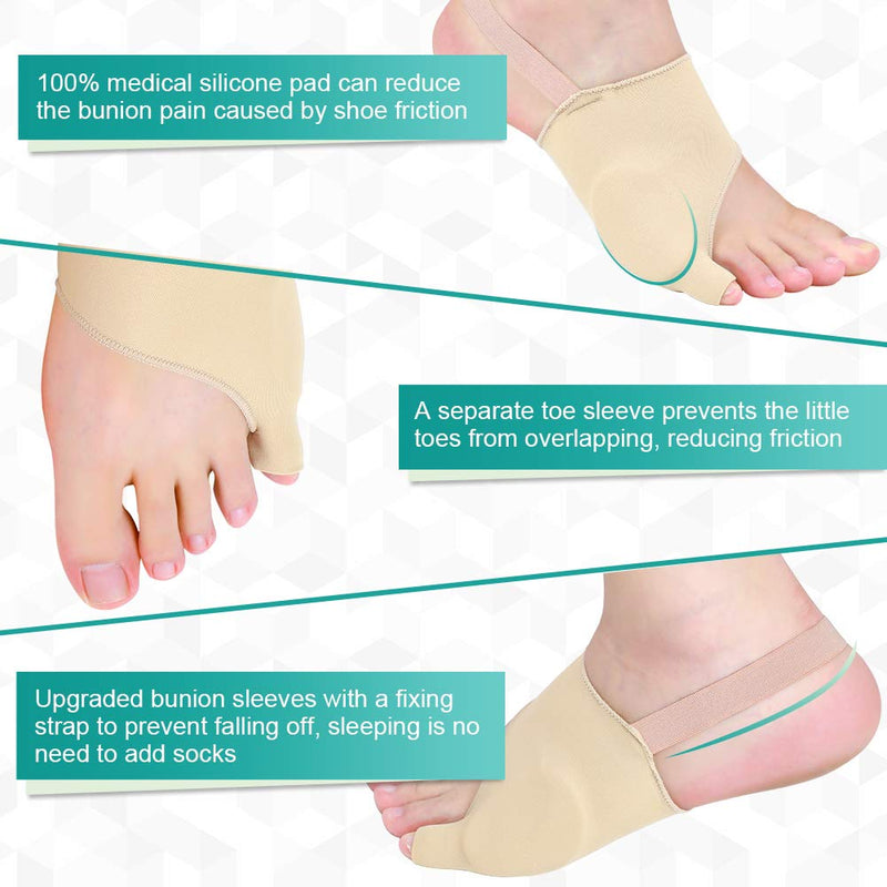 [Australia] - Tailors Bunion Corrector Pinky Toe Pain Relief Pad, Soft Silicone Gel Bunion Corrector Bunion Pads with Anti-Slip Strap, Little Toe Cushions Spacer Shield Guard for Calluses, Blisters, Corns 