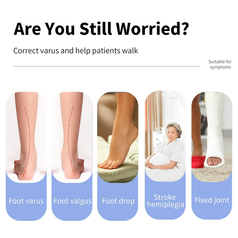 [Australia] - Medical Afo Foot Drop Brace Splint Ankle Foot Orthosis AFO Walking with Shoes or Sleeping for Men Women Stroke Hemiplegia Foot Drop Postural Correction Brace （Large-Right） Large-Right 