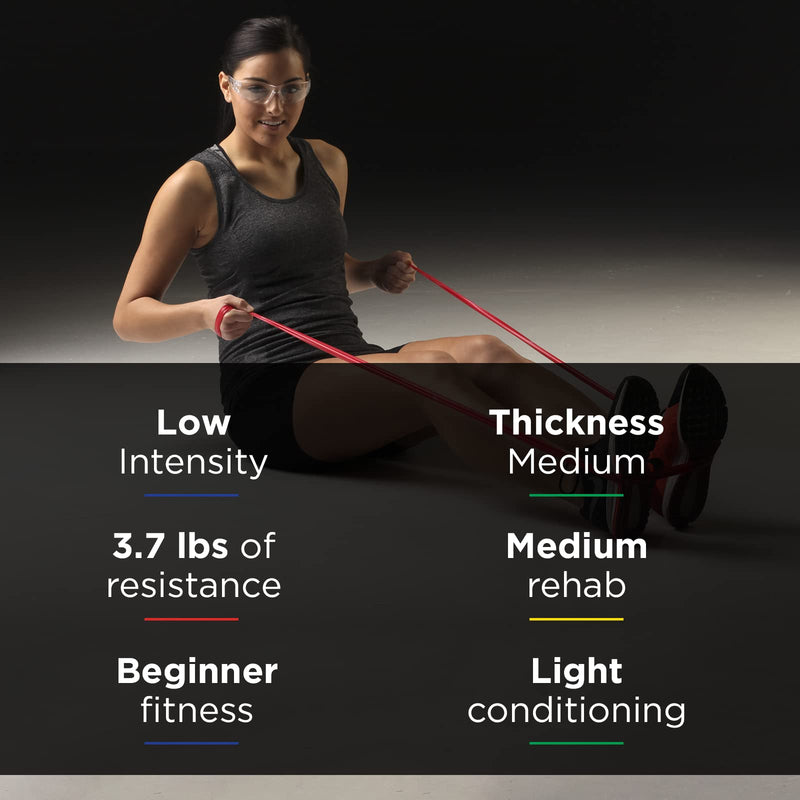 [Australia] - THERABAND Resistance Bands Set, Resistance Bands for Exercise, Physical Therapy, Work-Outs/Gym, Strength Train at Home, Yellow, Red & Green, Light Light Set 