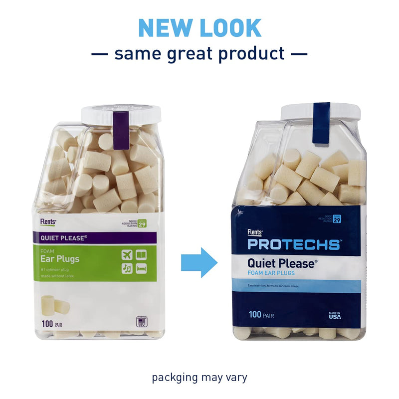 [Australia] - Flents Ear Plugs, 100 Pair, Ear Plugs for Sleeping, Snoring, Loud Noise, Traveling, Concerts, Construction, & Studying, NRR 29 100 Ear Plugs 