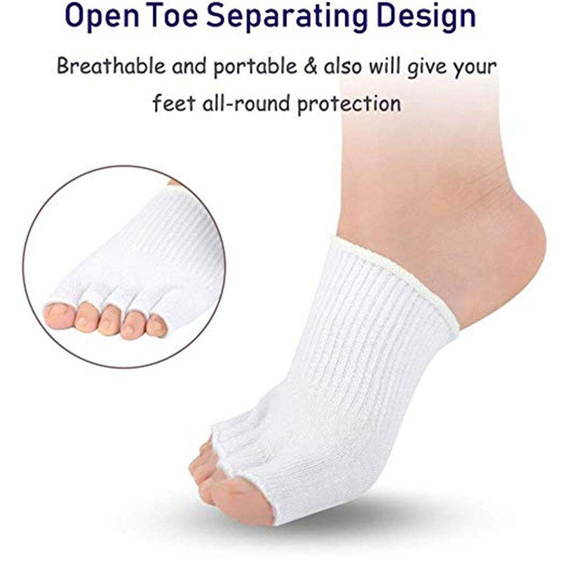 [Australia] - PEDIMEND Gel-Lined Moisturizing Compression Toe Separating Socks (1PAIR - 2PCS) | Toe Alignment Socks | Toes Spreaders, Spacer & Separator | For Men & Women | Foot Care 