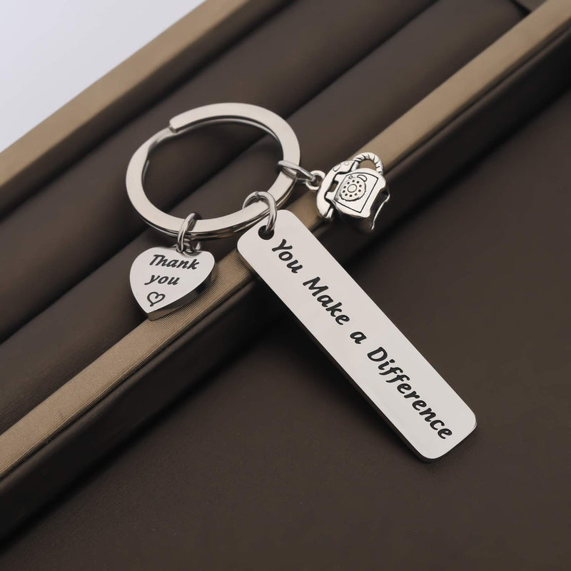 [Australia] - ENSIANTH Secretary Keychain You Make a Different Keychain Thank You Secretary Gift Legal Secretary Gift Medical Secretary Gift Secretary Key 