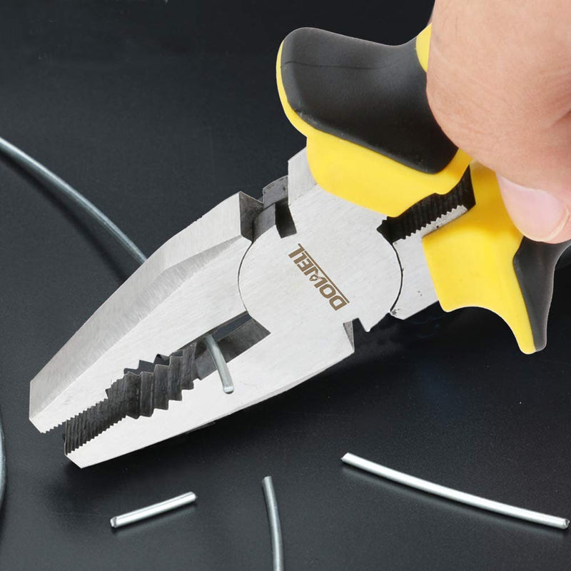 [Australia] - DOWELL Lineman's Pliers Combination Pliers with Cutter 6 Inch Heavy Duty Nickel Chromium Steel Construction And Professional Handle 6" Lineman's Pliers 