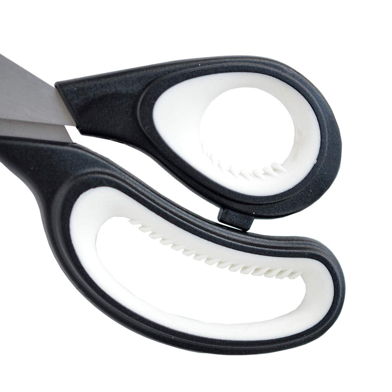 [Australia] - Dressmaking Scissors Tailor Scissors Premium Dressmaker Scissors Soft Grip Crafting Shears Sewing Fabric Scissors, 24cm (Black White) Black White 