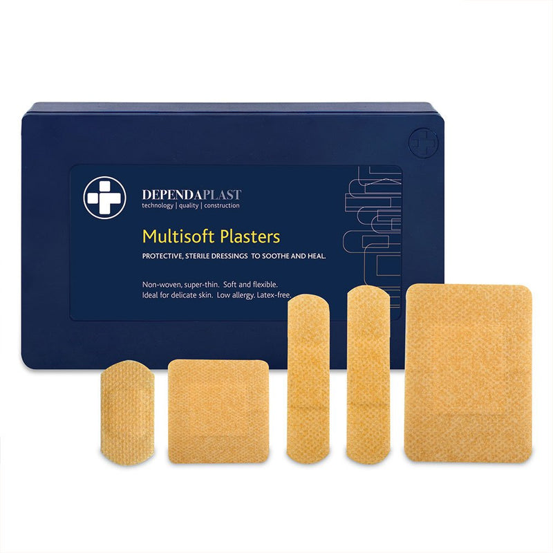 [Australia] - Reliance Medical Sterile Dependaplast Multisoft Plasters in Blue Box - Pack of 120 Multisoft Plasters in Blue Box - Box of 120 