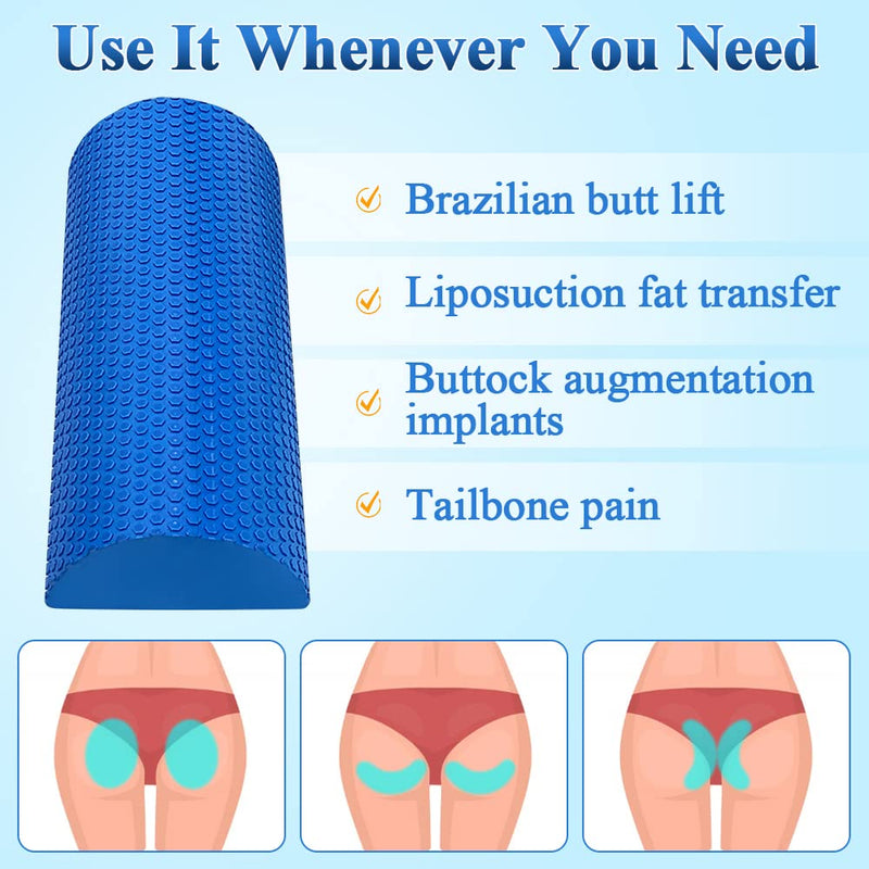 [Australia] - Brazilian Butt Lift Toilet Seat Lifter BBL Pillow After Surgery Butt Pillows for Sitting Foam Toilet Riser Tool Bathroom Assistance Chair Cushions (Blue) 