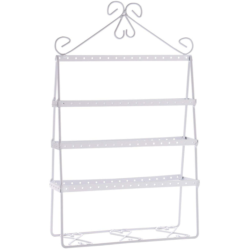 [Australia] - LANTWOO Metal Earring Organizer Jewelry Display Stand for Hanging Earrings - Organize 56 Pairs Earrings White 