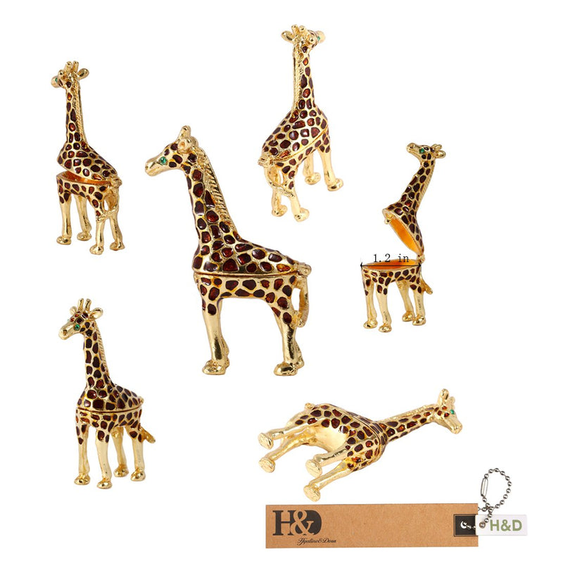 [Australia] - YUFENG Ring Holder Hinged Trinket Boxes for Gifts,Jewelry Boxes Organizer Display Holder (giraffe trinket box) 